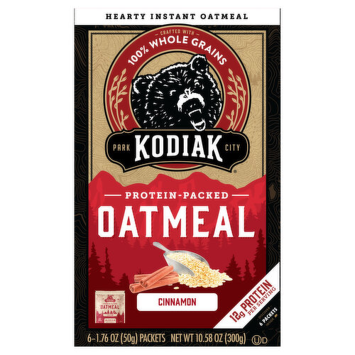 Kodiak Oatmeal, Cinnamon, Protein-Packed