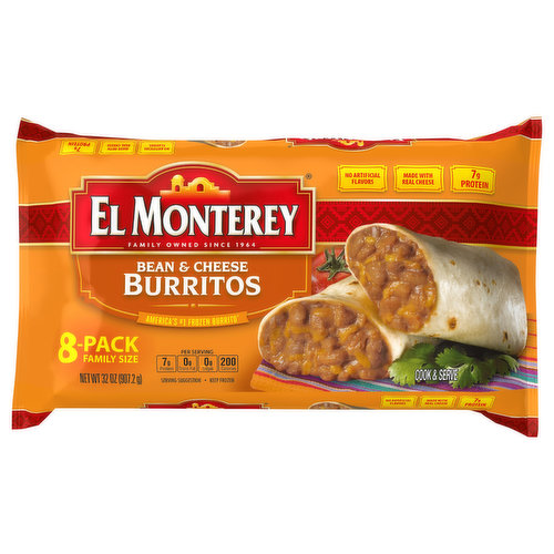 El Monterey® Signature Shredded Steak & Three-Cheese Chimichanga 5 oz.  Single Serve, Mexican