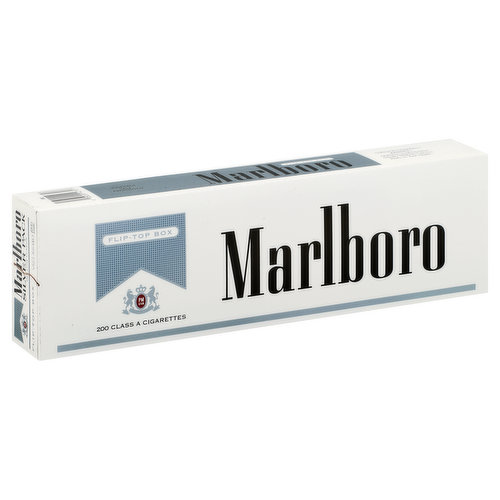 Marlboro Cigarettes, Silver Pack, Flip-Top Box