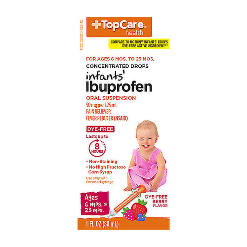 TopCare Ibuprofen, 50 mg, Berry Flavor, Infants'