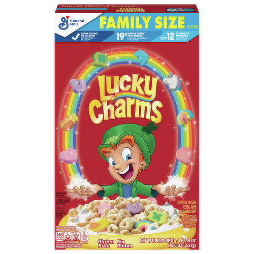 Lucky Charms Frosted Toasted Oat Cereal, Family Size