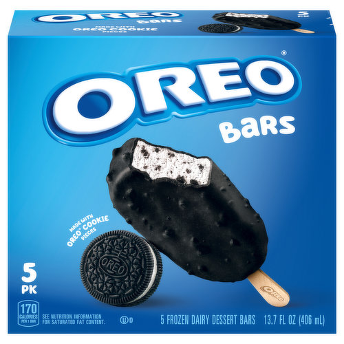 Oreo Frozen Dairy Dessert Bars, 5 Pack