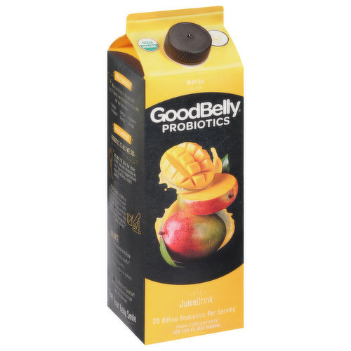 GoodBelly Probiotics Mango Juice Drink 1 Qt Carton, Yogurt Drinks