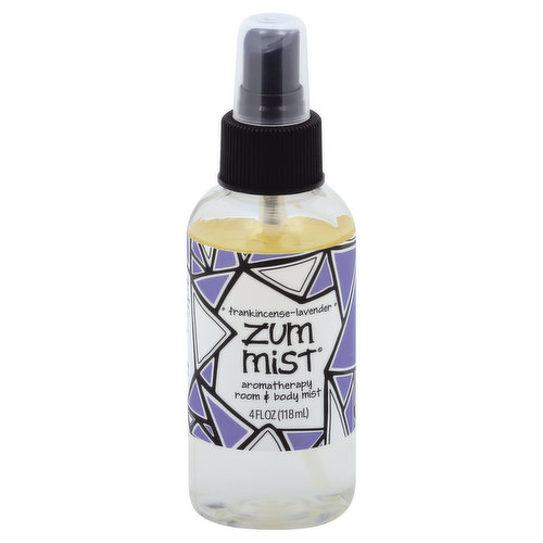 ZUM MIST Room & Body Mist, Aromatherapy, Frankincense-Lavender