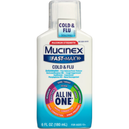 Mucinex Cold & Flu, Maximum Strength