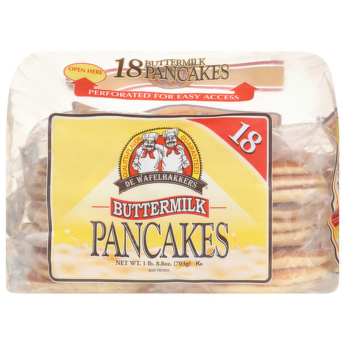 Perforated for easy access. 60 seconds to delicious! Our pancakes go from freezer to table in a minute & there is no mess to clean up.