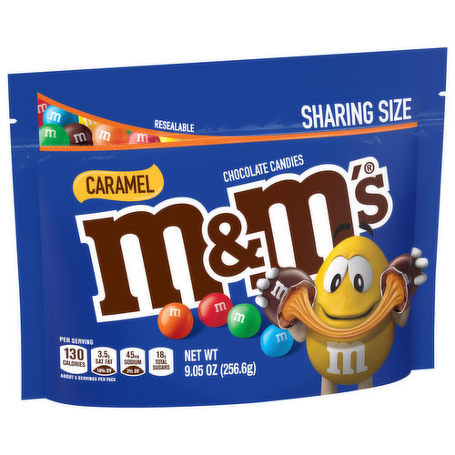 M&M's M&M'S Caramel Milk Chocolate Candy, Share Size, 2.83 oz Bag