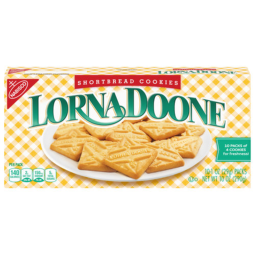LORNA DOONE Lorna Doone Shortbread Cookies, 10 Snack Packs (4 Cookies Per Pack)