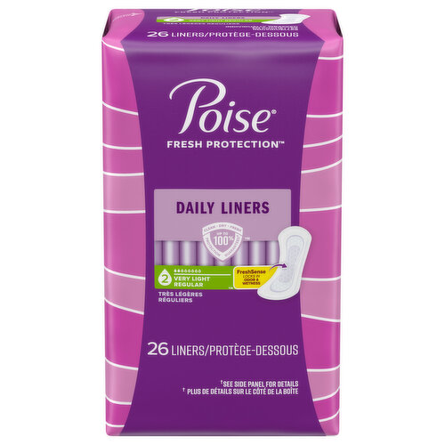 Poise Liners, Daily, Very Light, Regular Length