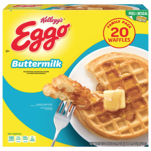 Eggo Waffles, Buttermilk, Family Pack