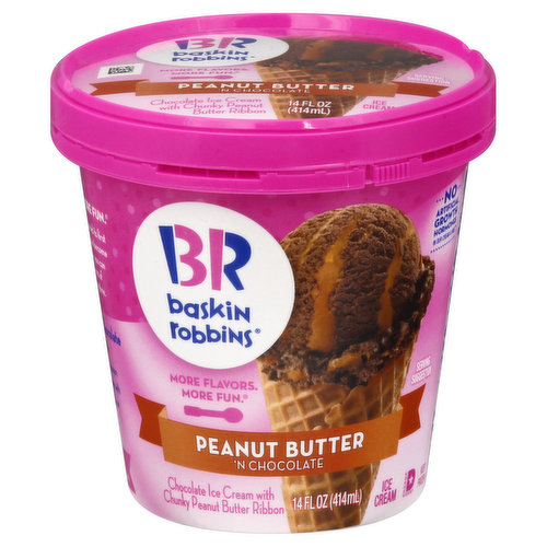 Baskin Robbins Ice Cream, Peanut Butter 'N Chocolate