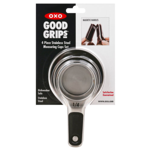 Good Grips Measuring Cup Set, Stainless Steel, 4 Piece