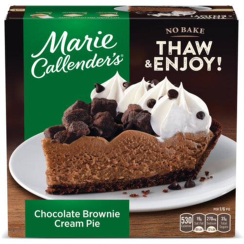 Marie Callender's Chocolate Brownie Cream Pie Frozen Dessert