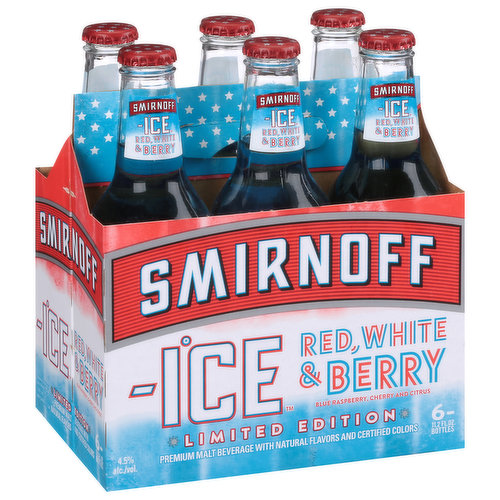 Smirnoff Ice Red, White, Berry - Shop Malt Beverages & Coolers at