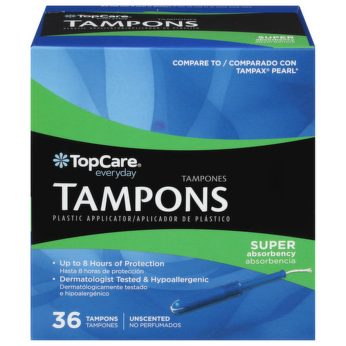 Tampax, Radiant Tampons, Plastic Applicator, Light Absorbency, 14 Count :  : Health & Personal Care