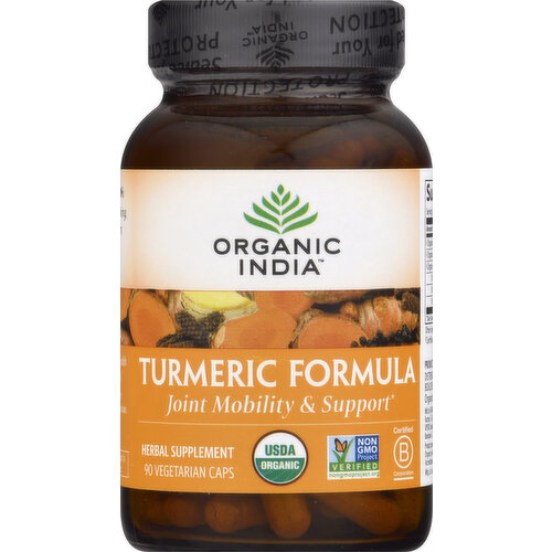 Organic India Turmeric Formula, Vegetarian Caps