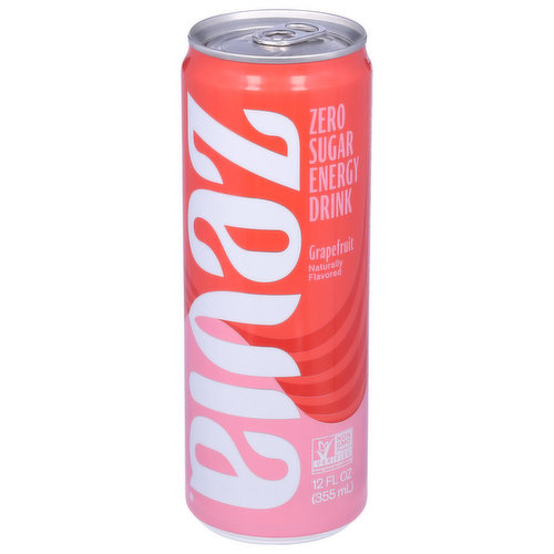 Zevia Energy Drink, Zero Sugar, Grapefruit