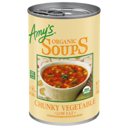 Amy's Soups, Organic, Low Fat, Chunky Vegetable