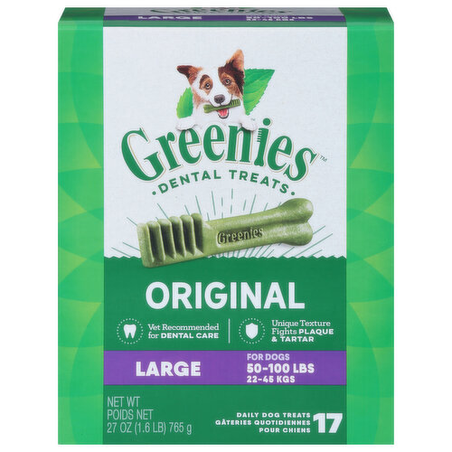 Greenies Dental Treats, Dental, Large, Original