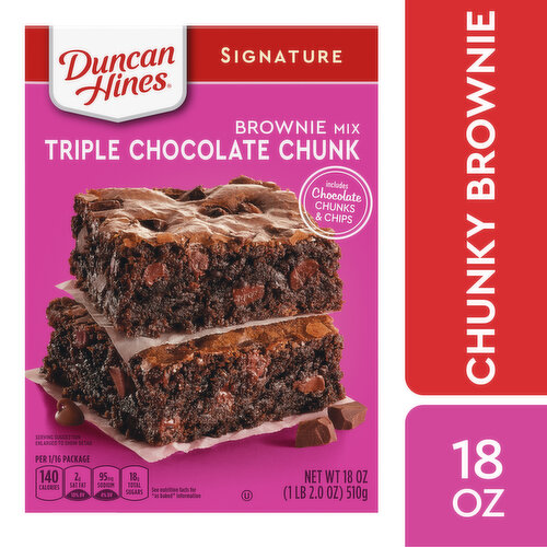 Duncan Hines Signature Triple Chocolate Chunk Brownie Mix