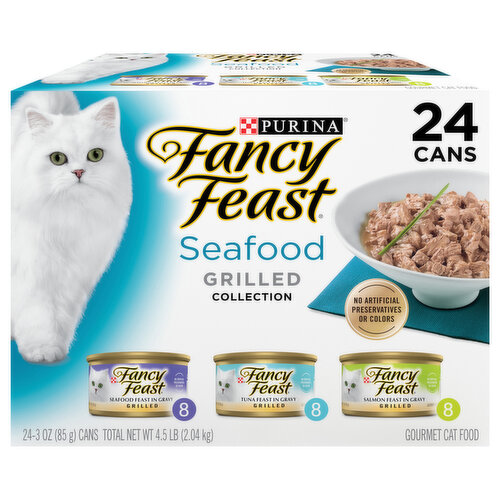 Fancy Feast Cat Food, Gourmet, Seafood, Grilled Collection