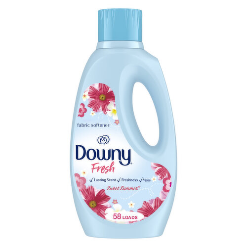 Downy Non-Concentrated Liquid Fabric Softener, Sweet Summer, 58 Loads