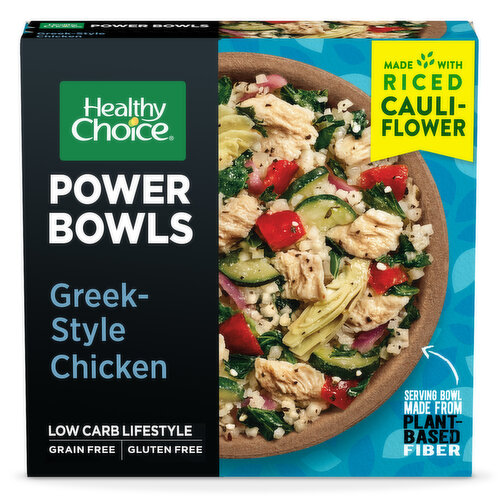 Healthy Choice Power Bowls Greek-Style Chicken With Riced Cauliflower Frozen Meal