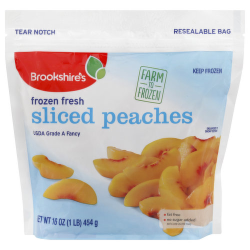 Brookshire's Peaches, Sliced, Frozen Fresh