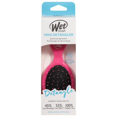 Wet Brush Detangler, Pink, Mini