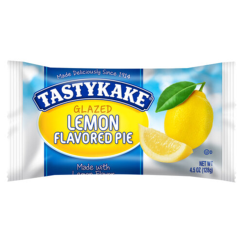 Tastykake Pie, Lemon Flavored, Glazed