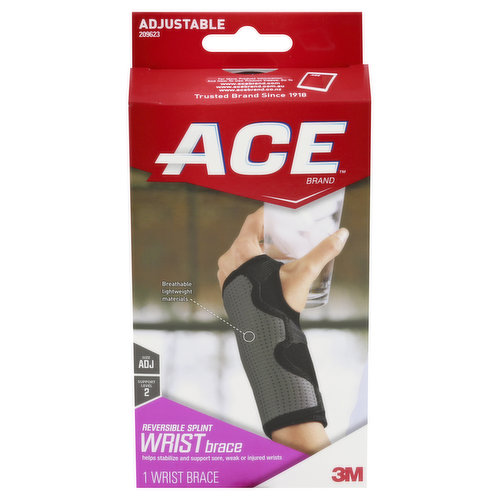 ACE Wrist Brace, Reversible Splint, Adjustable - Brookshire's