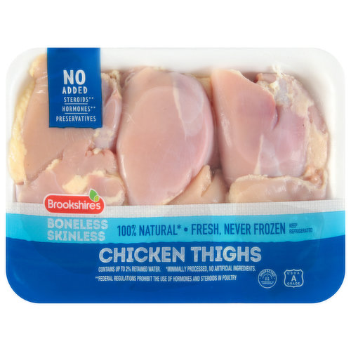 No added steroids (Federal regulations prohibit the use of hormones and steroids, in poultry). Hormones (Federal regulations prohibit the use of hormones and steroids, in poultry). No added preservatives. 100% Natural (minimally processed. No artificial ingredients). Fresh, Never frozen. Contains up to 2% retained water. No artificial ingredients. Since 1928.