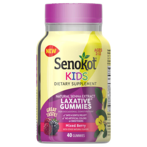 Senokot Laxative, Gummies, Mixed Berry