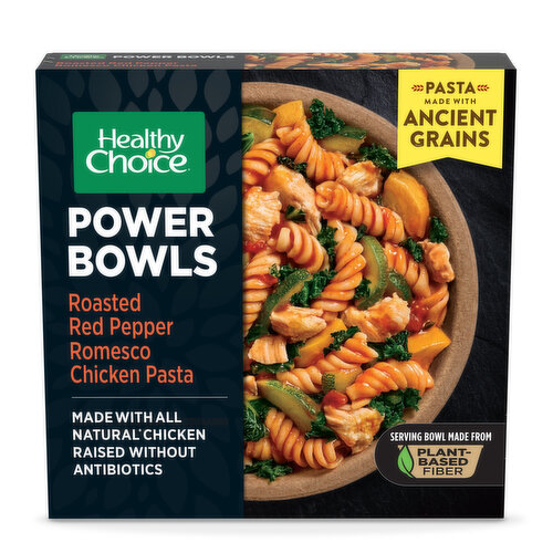 Healthy Choice Power Bowls, Roasted Red Pepper Romesco Chicken Pasta, Frozen Meal