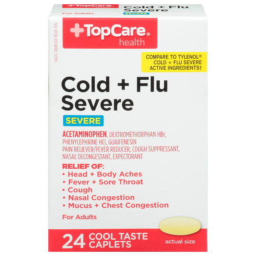 TopCare Cold + Flu Severe, Caplets