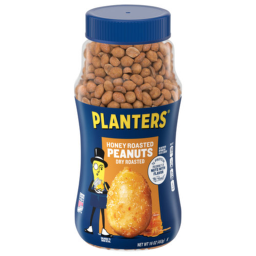 Planters Peanuts, Dry Roasted, Honey Roasted