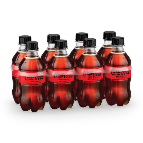 Coca-Cola Zero Sugar Glass Bottles, 8 fl oz, 6 Pack