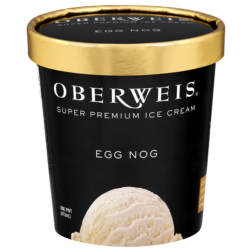 Oberweis Ice Cream, Super Premium, Egg Nog