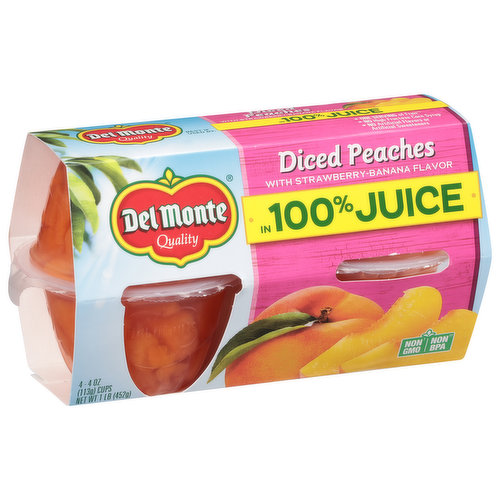 Bubble Fruit®, Peach Strawberry Lemonade Fruit Cup Snacks