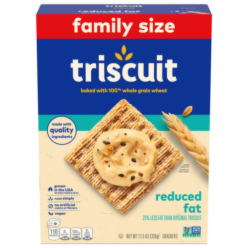 Triscuit Crackers, Reduced Fat, Family Size!