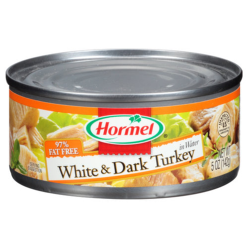 97% Fat free. Gluten free. No Preservatives. No msg added. Inspected for wholesomeness by U.S. Department of Agriculture. www.hormel.com. Visit. www.hormel.com. 1-800-523-4635. Inspected for wholesomeness by U.S. Department of Agriculture.