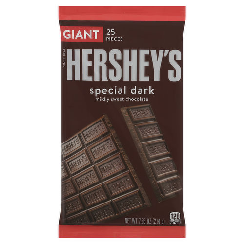 Hershey's Chocolate, Mildly Sweet, Special Dark, Giant, 25 Piece