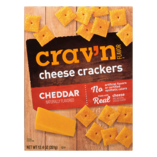 Crav'n Flavor Cheese Crackers, Cheddar