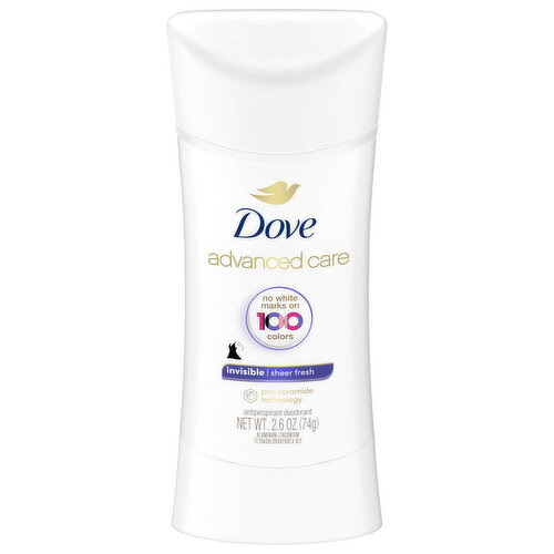 Dove Antiperspirant Deodorant, Sheer Fresh, 48H, Invisible