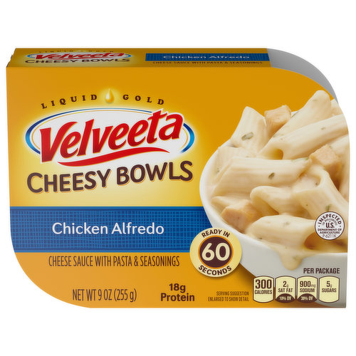 Velveeta Cheesy Bowls, Chicken Alfredo