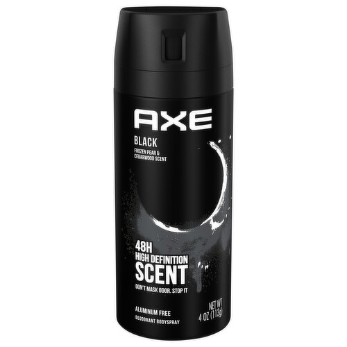 Axe Deodorant Bodyspray, Black, Frozen Pear & Cedarwood Scent
