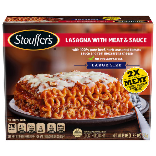 Stouffer's Lasagna with Meat & Sauce, Large Size