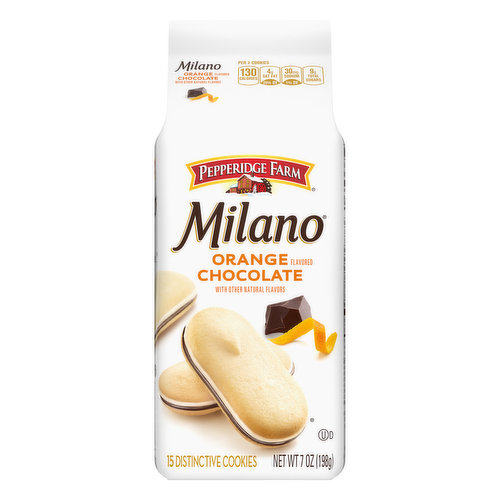 Milano Distinctive Cookies, Orange Chocolate Flavored