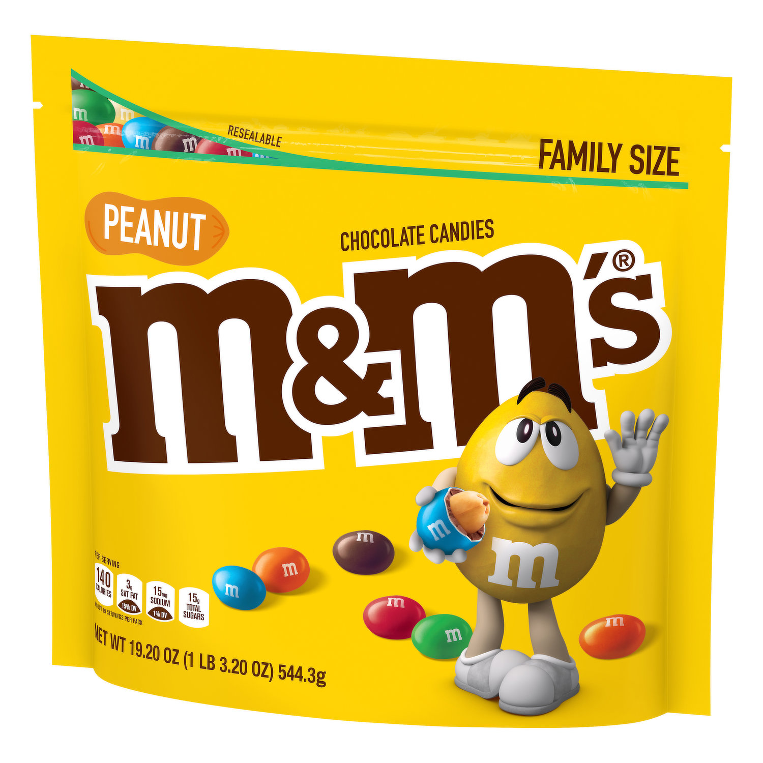 M&M's Chocolate Candies, Dark Chocolate, Family Size - 19.20 oz