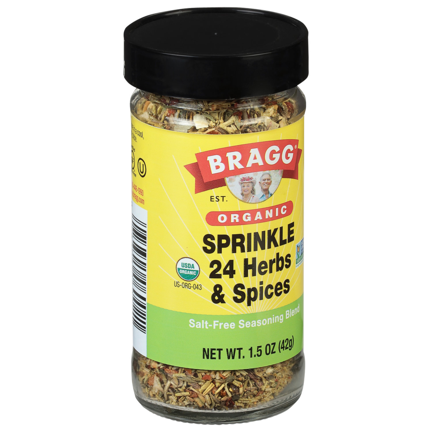 Bragg Organic Sprinkle 24 Herbs & Spices Salt-Free Seasoning Blend - 1.5oz.